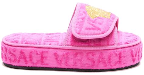 versace slippers pink|Versace slippers price.